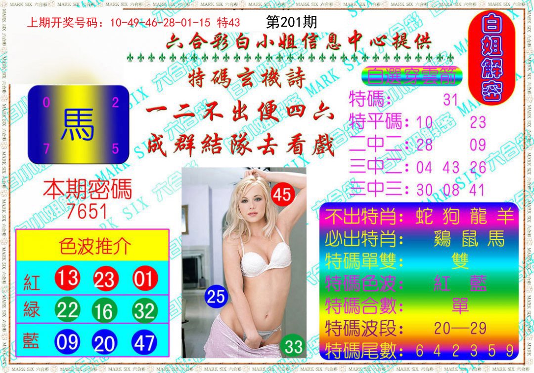 2024201期白姐解密