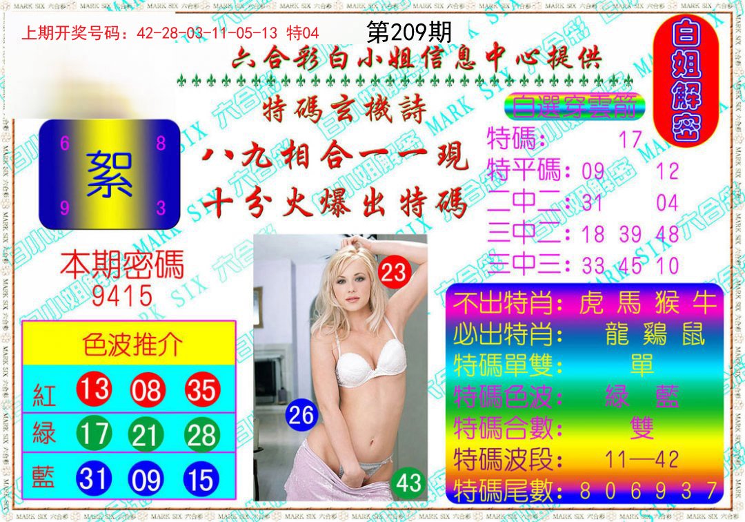 2024209期白姐解密