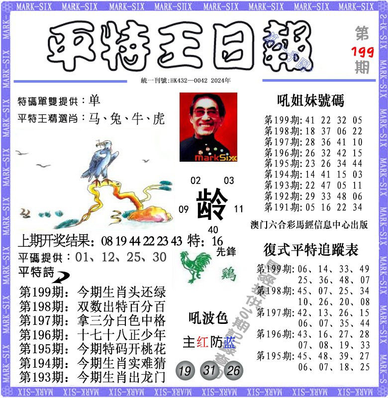 2024199期平特王日报