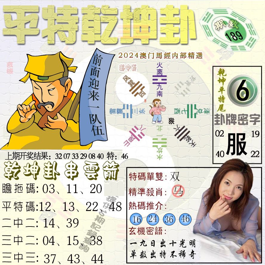 2024189期平特乾坤卦