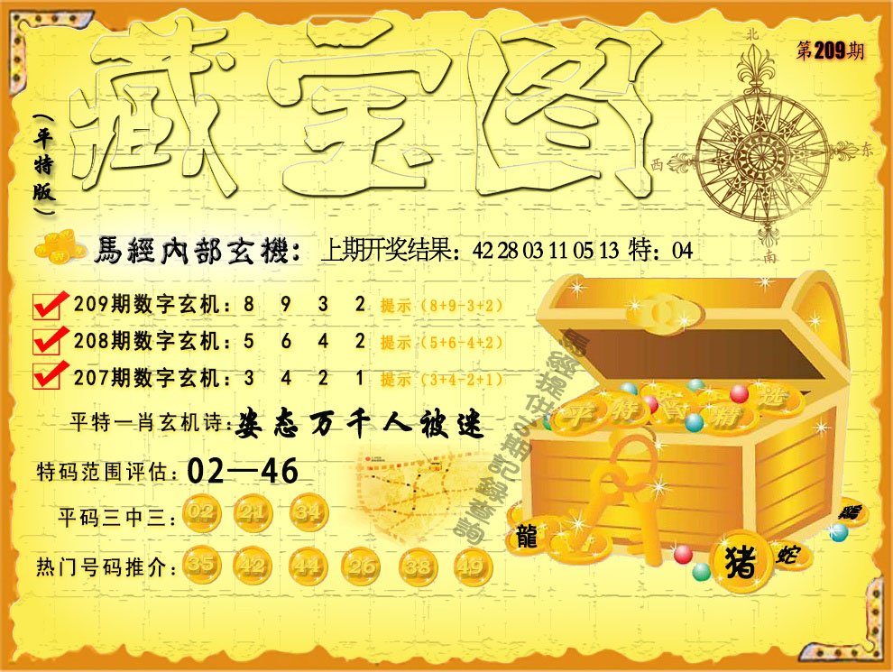 2024209期平特藏宝图
