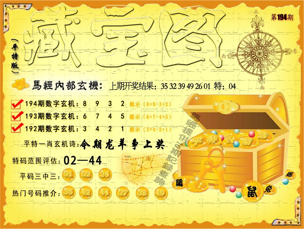 2024194期平特藏宝图