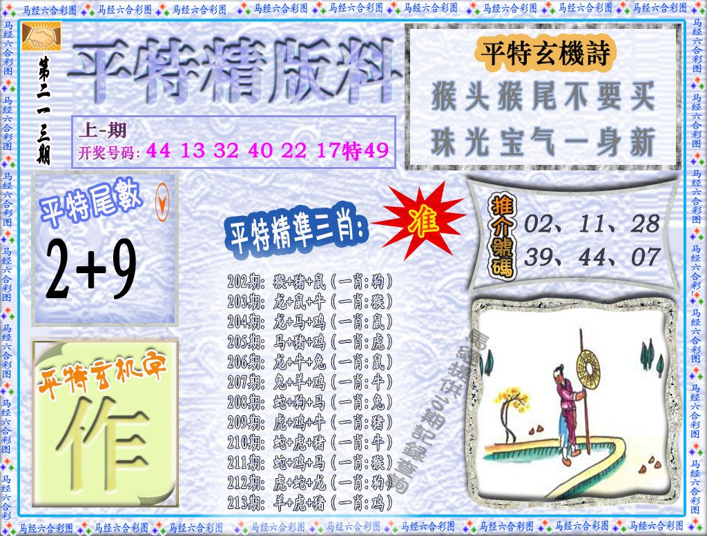 2024213期平特精版料