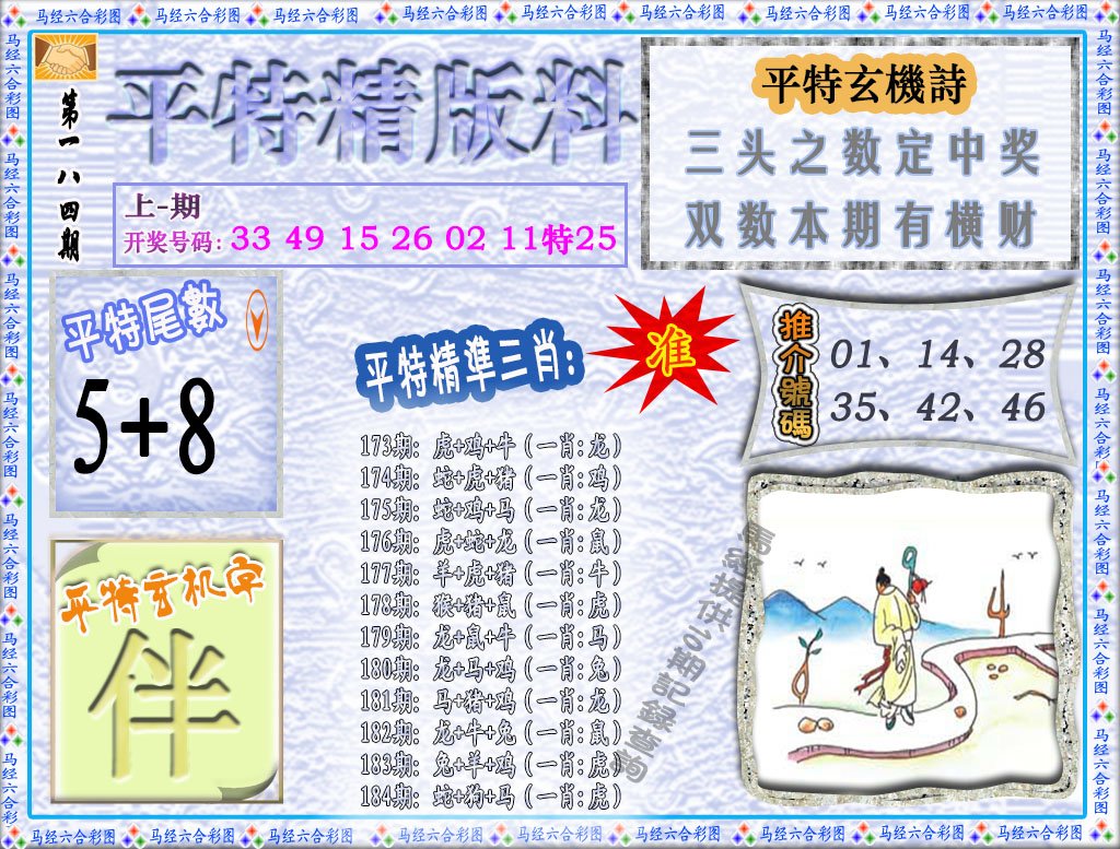 2024184期平特精版料