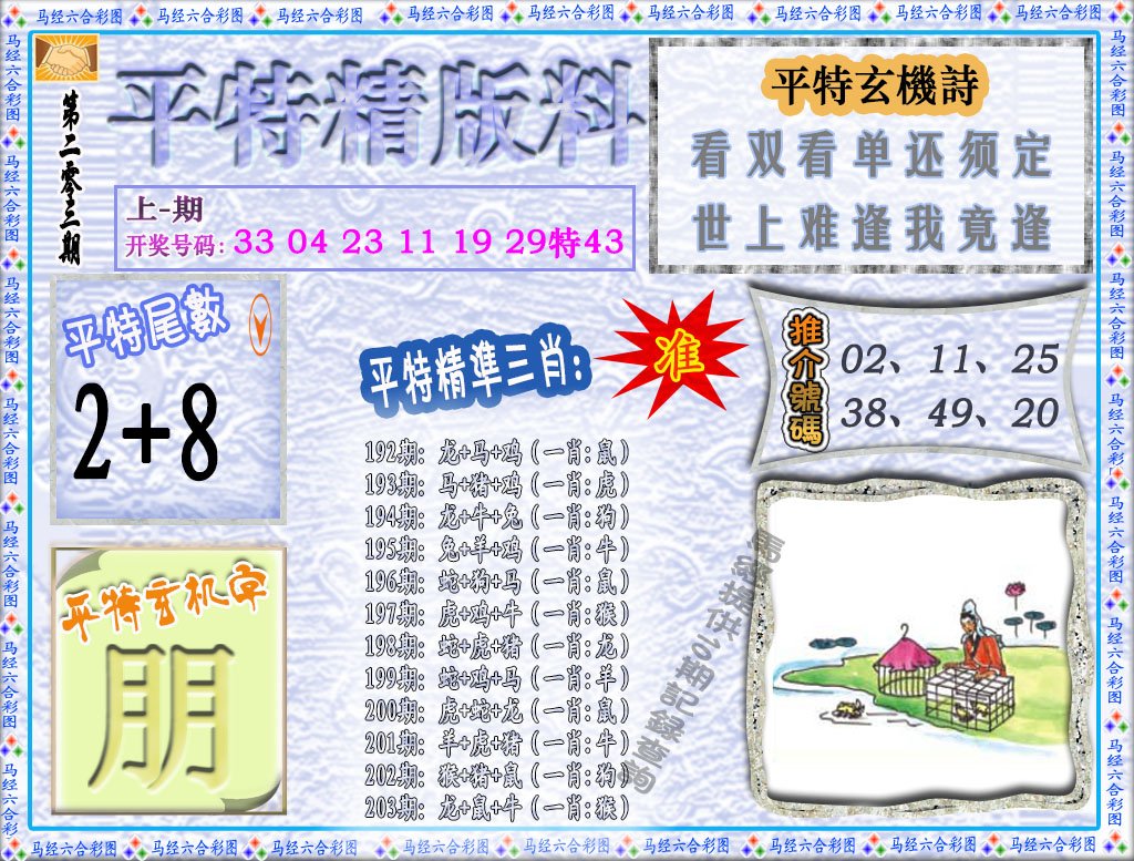 2024203期平特精版料