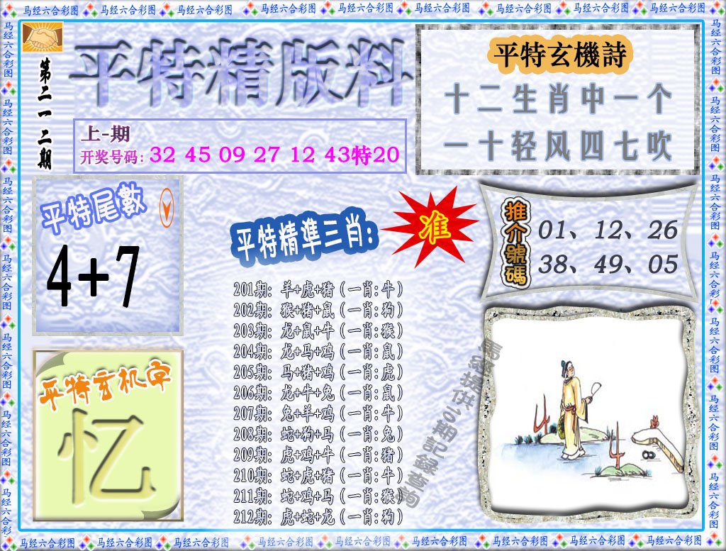 2024212期平特精版料