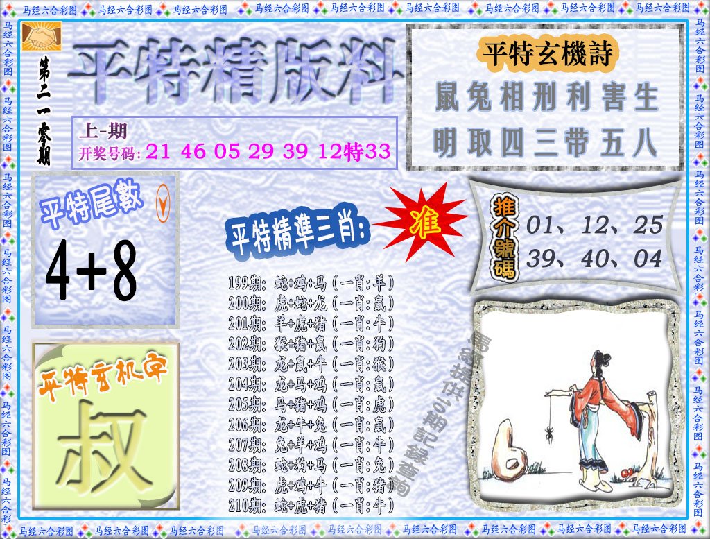 2024210期平特精版料