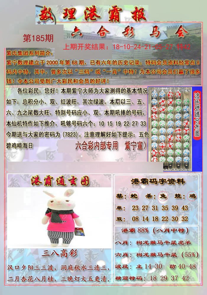 2024185期港霸报