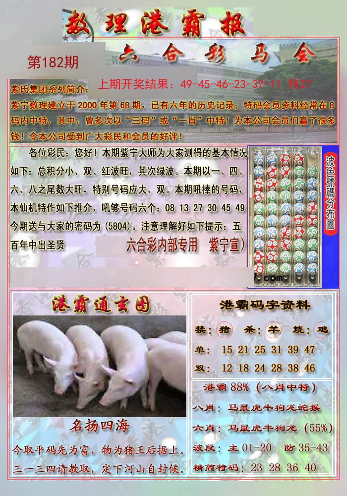 2024182期港霸报
