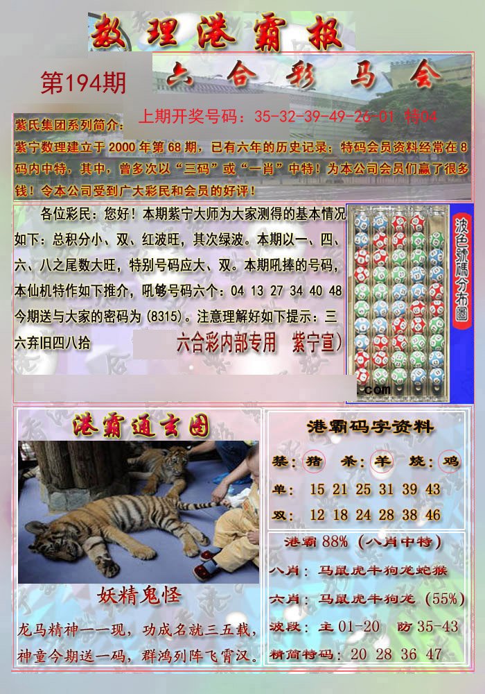2024194期港霸报