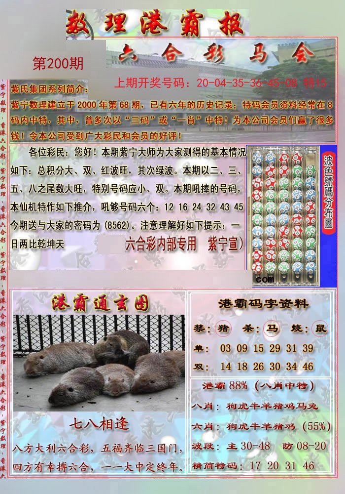 2024200期港霸报