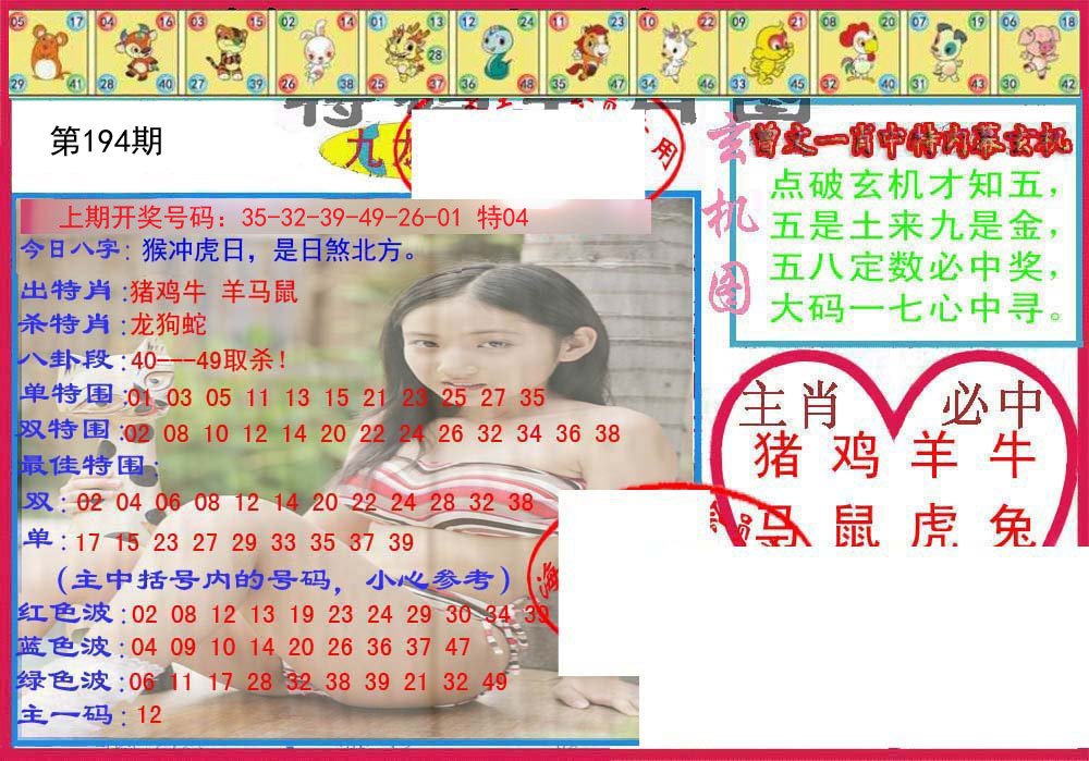 2024194期特码生肖图