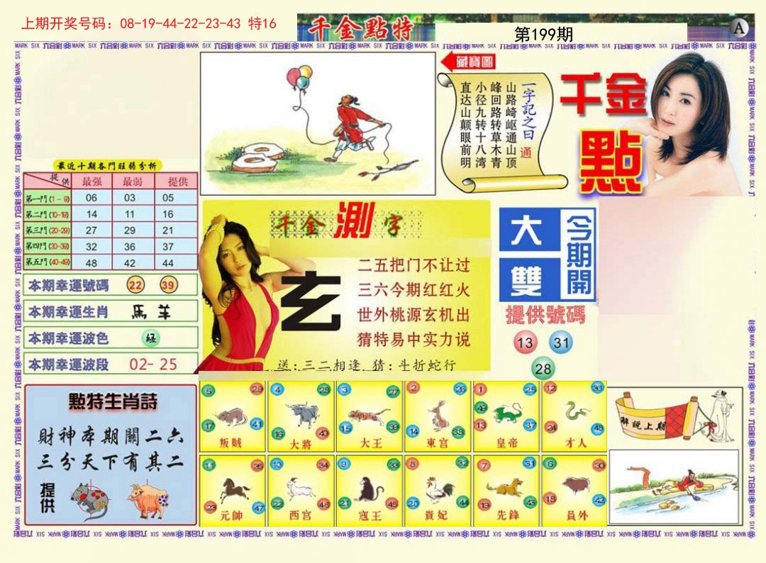 2024199期千金点特A