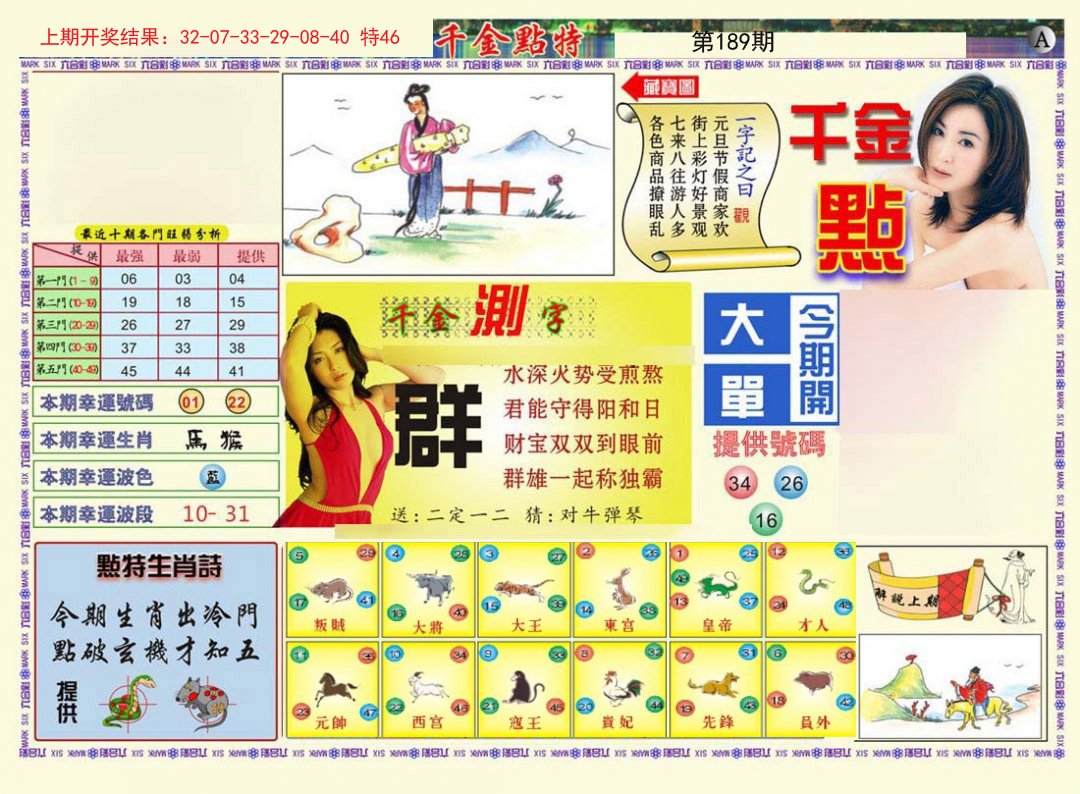 2024189期千金点特A
