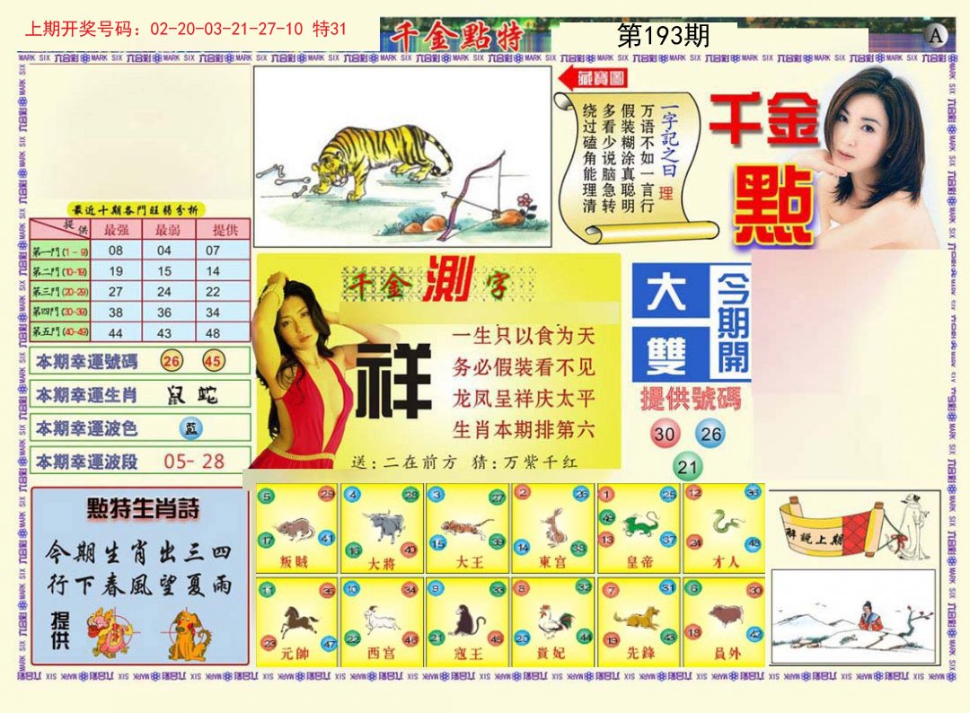 2024193期千金点特A