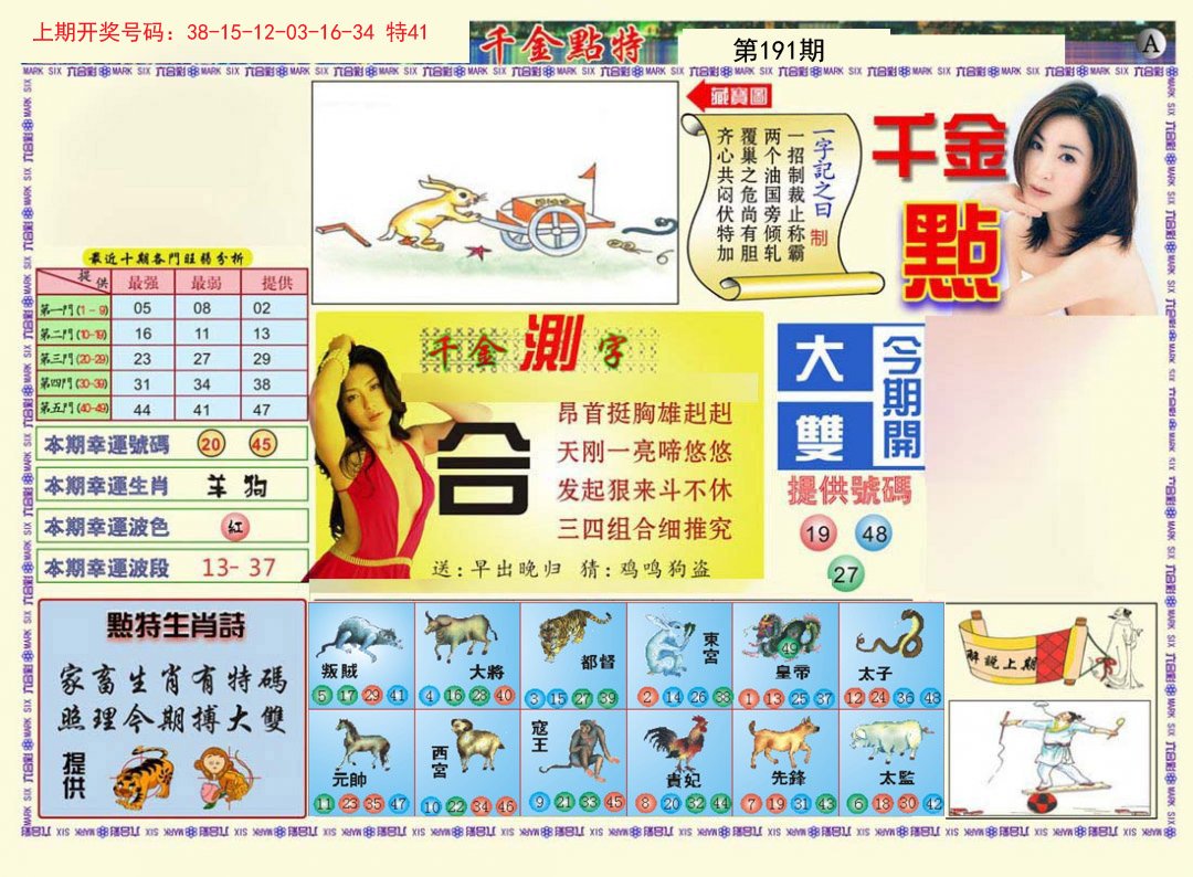 2024191期千金点特A