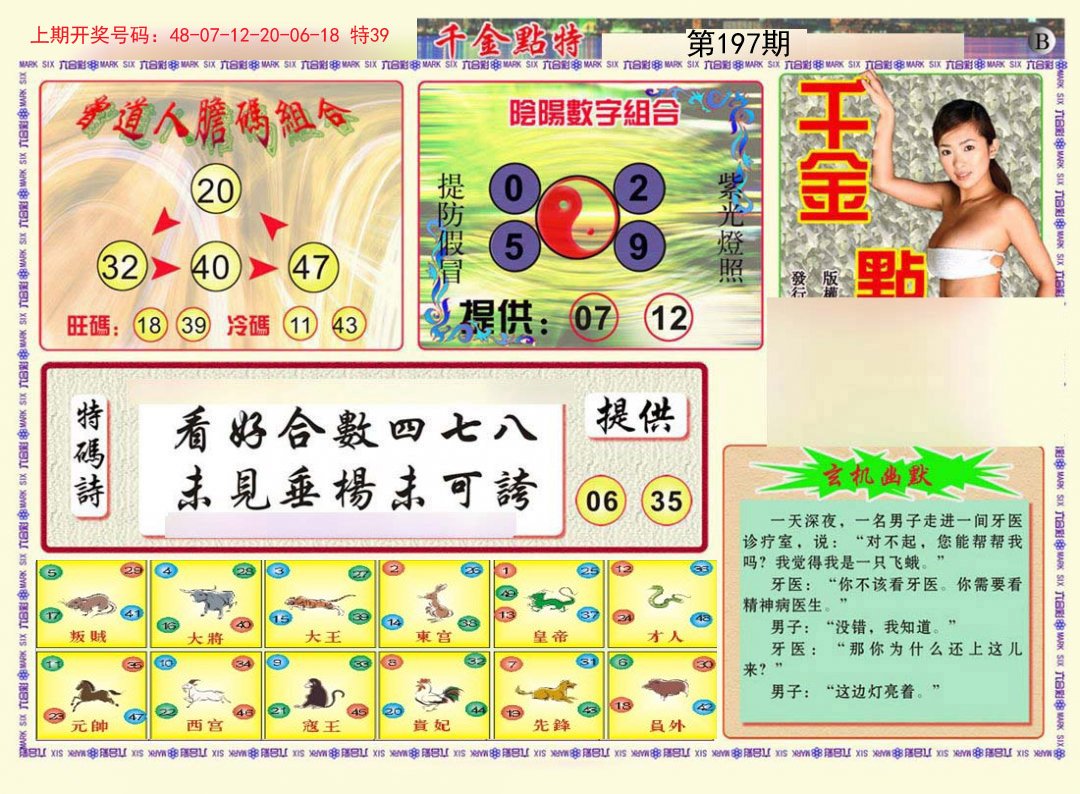2024197期千金点特B