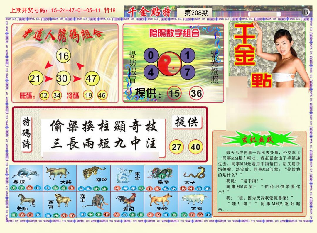 2024208期千金点特B