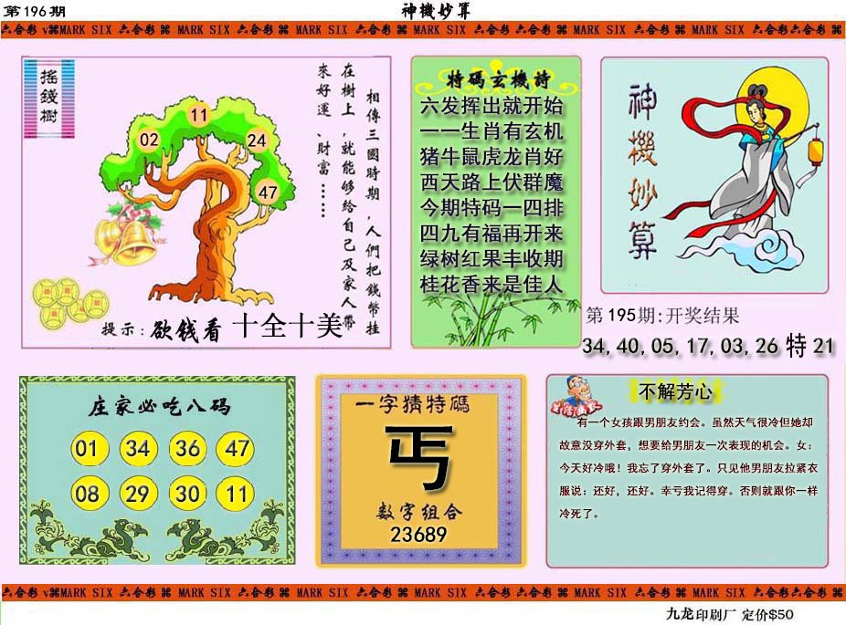 2024196期神机妙算