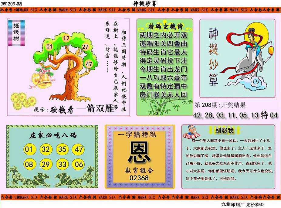 2024209期神机妙算