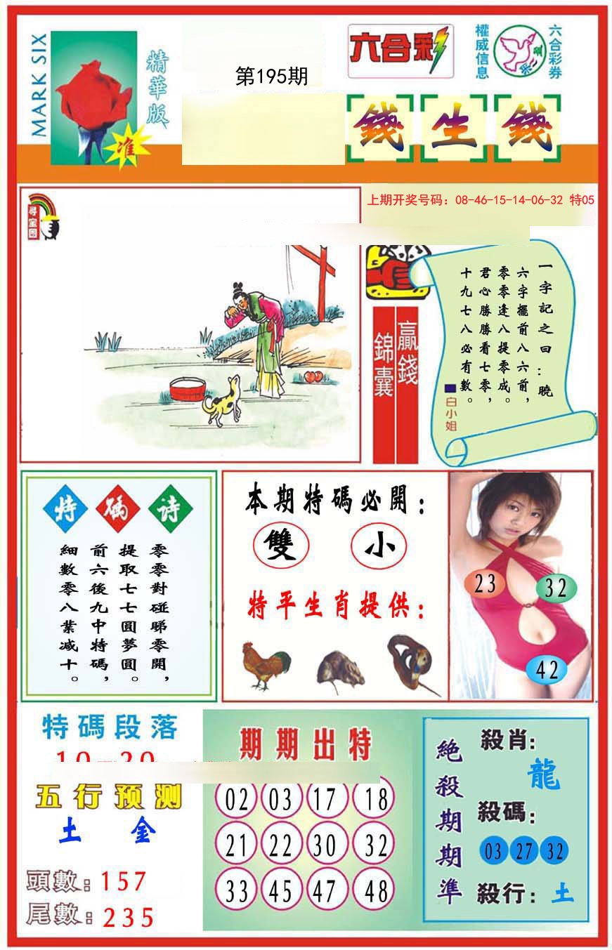 2024195期九龍钱生钱(推荐)