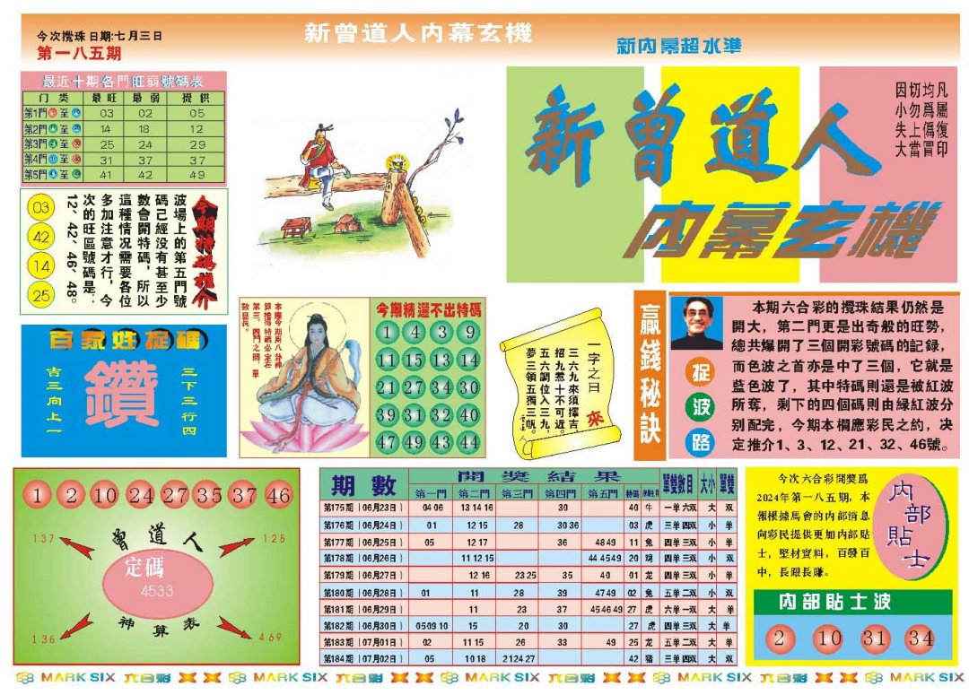 2024185期新曾道人内幕A