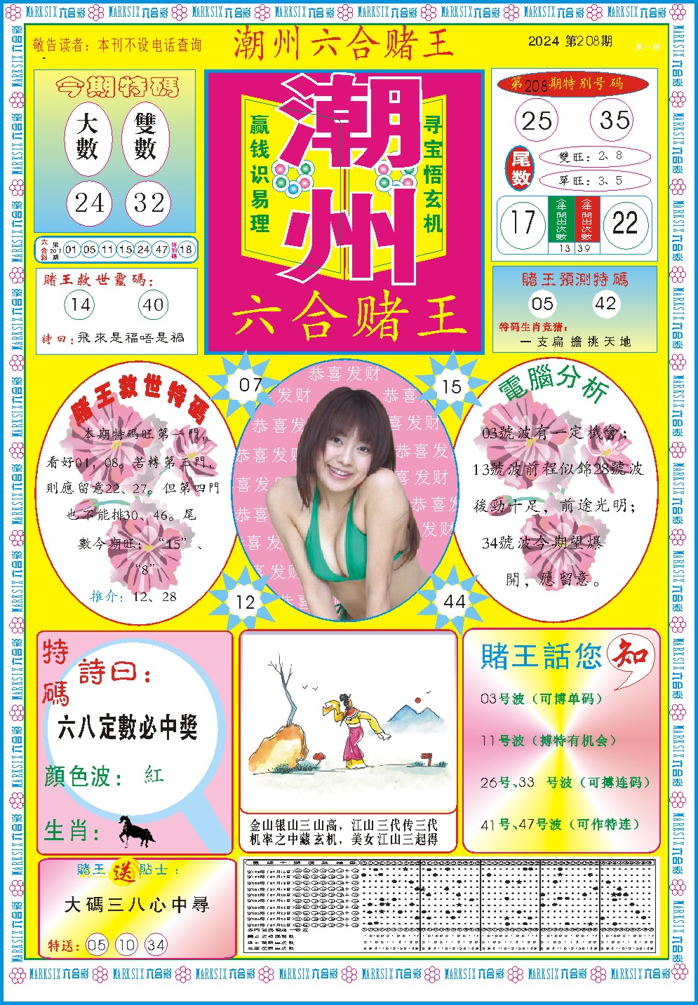 2024208期潮州六合赌王A