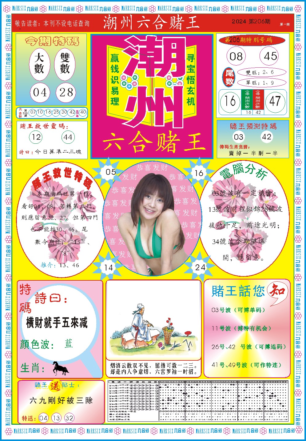 2024206期潮州六合赌王A