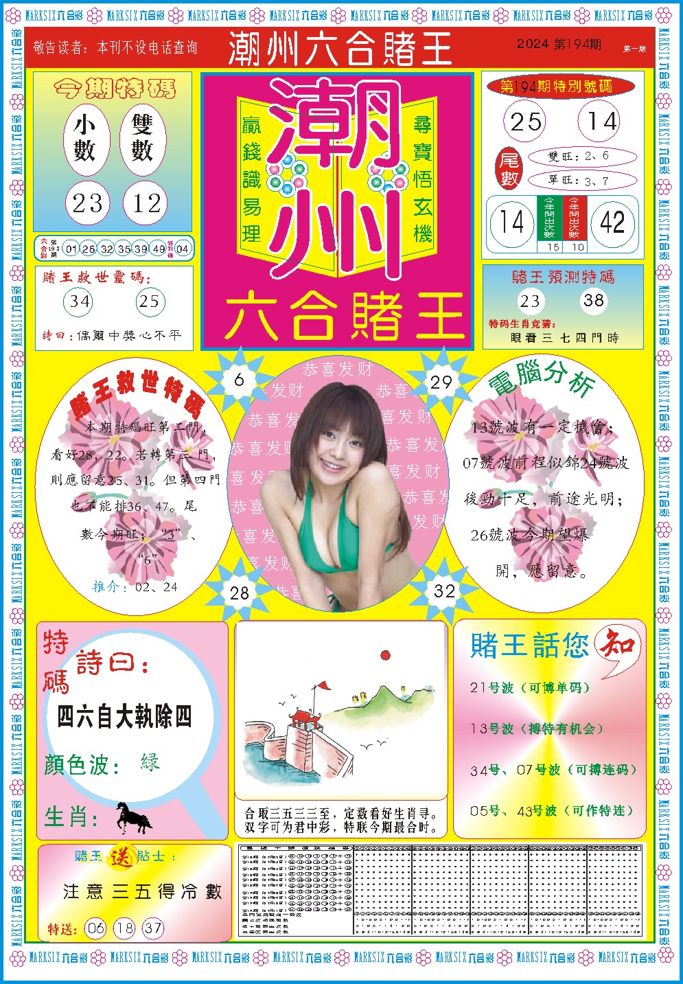 2024194期潮州六合赌王A