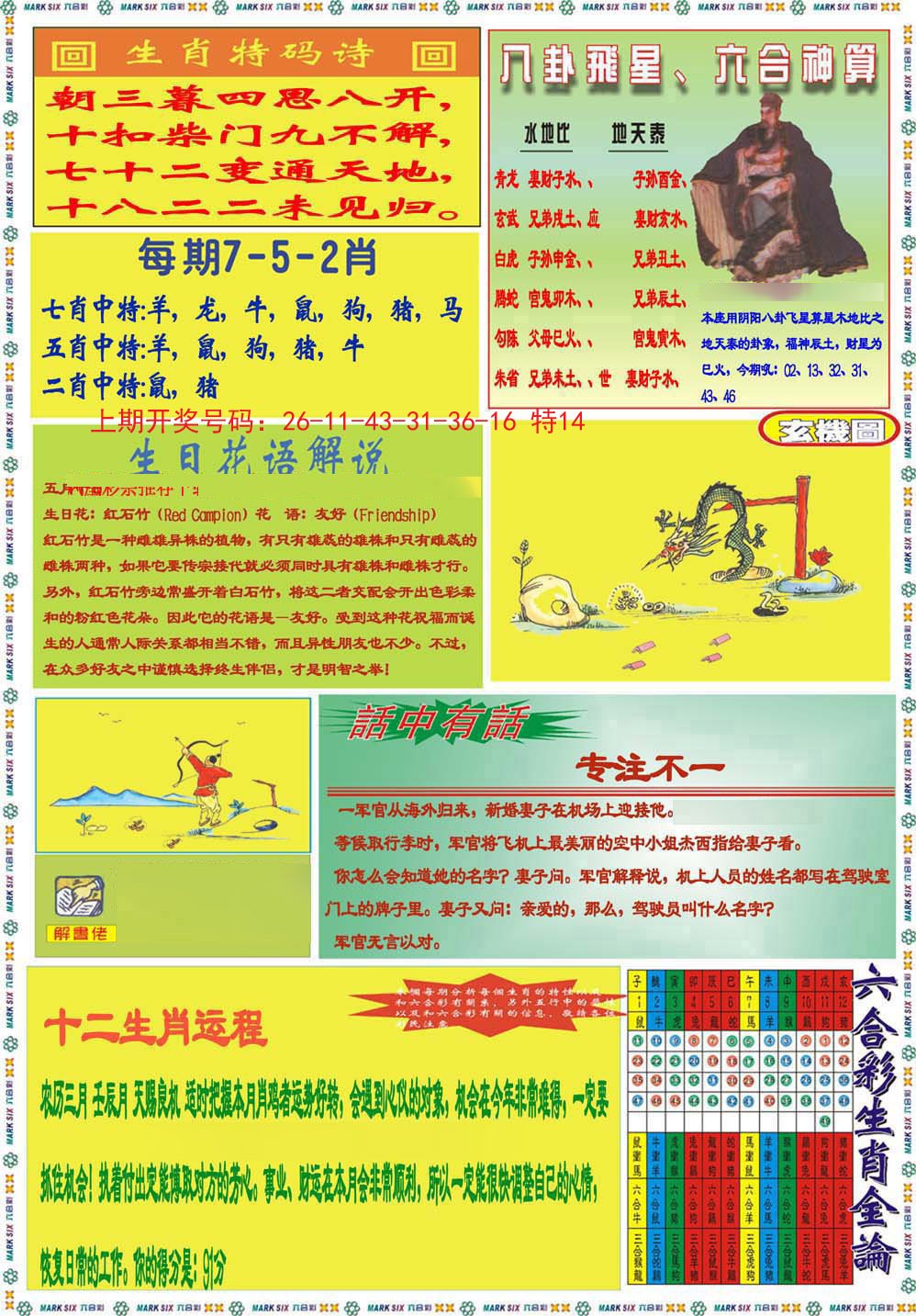 2024207期九龍马经B(推荐)