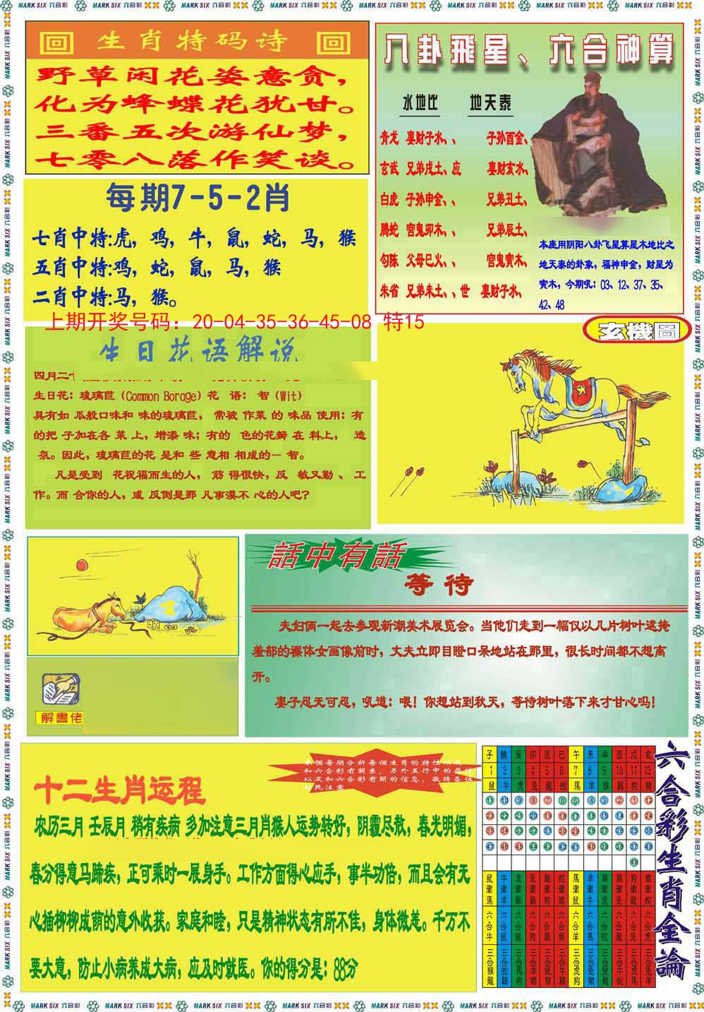 2024200期九龍马经B(推荐)