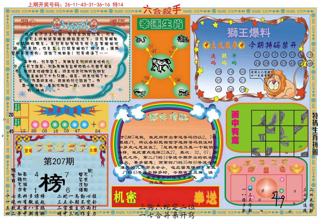 2024207期六合杀手B