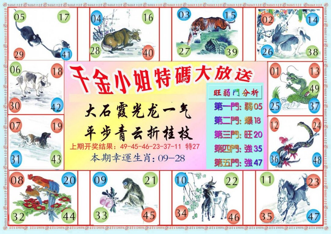 2024182期千金小姐B版