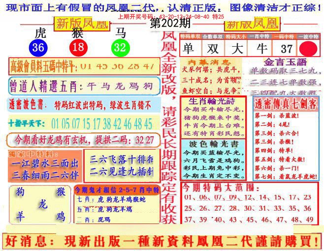 2024202期另二代凤凰报