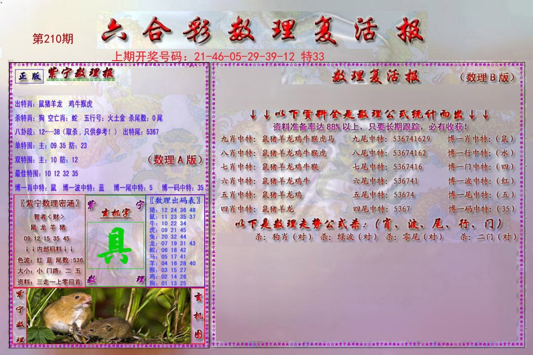 2024210期数理复活报