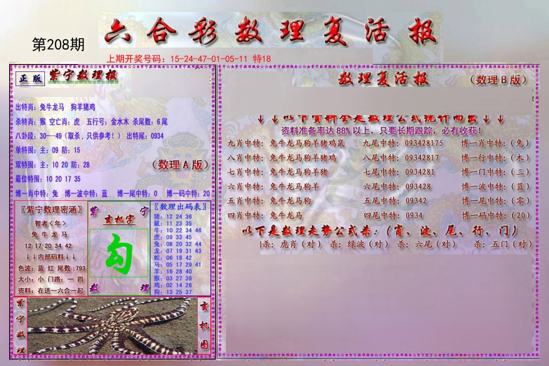 2024208期数理复活报