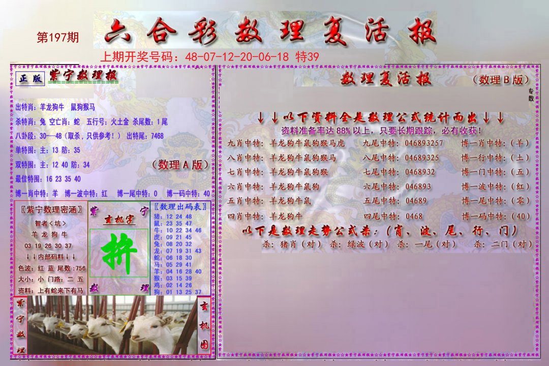 2024197期数理复活报