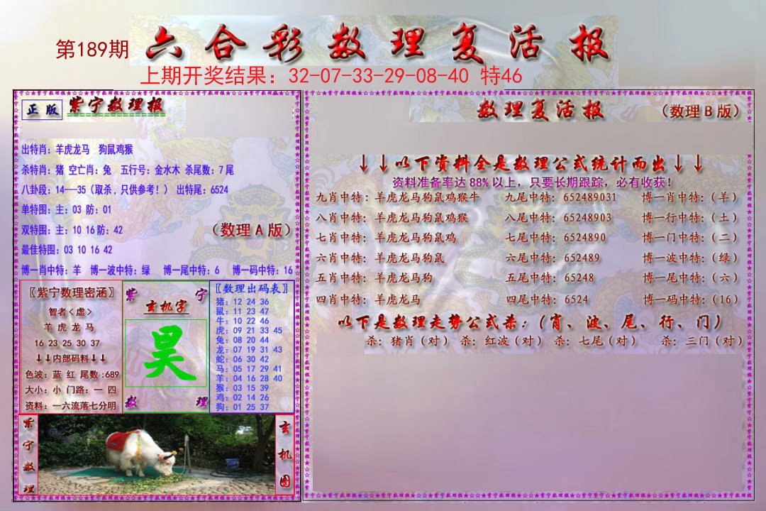 2024189期数理复活报
