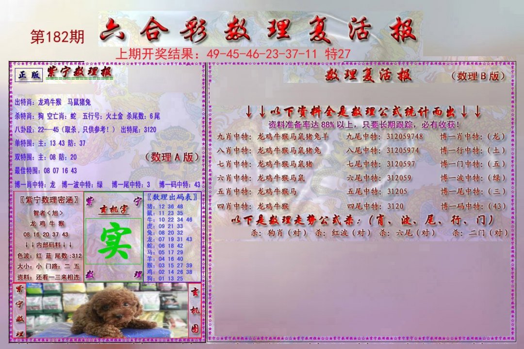 2024182期数理复活报