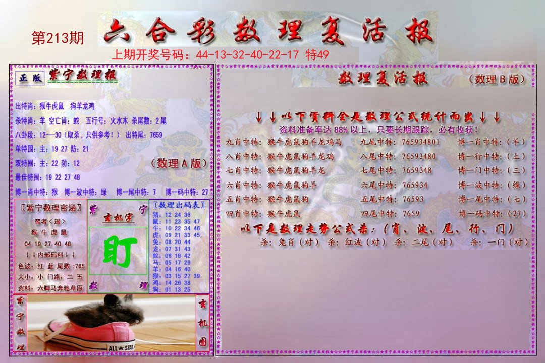 2024213期数理复活报