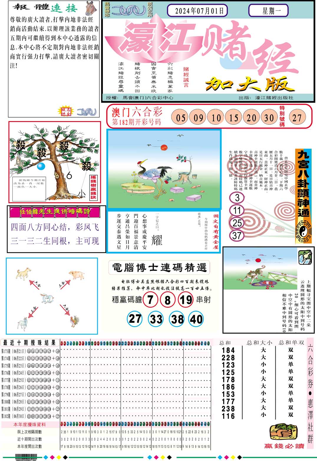2024183期濠江赌经A加大版