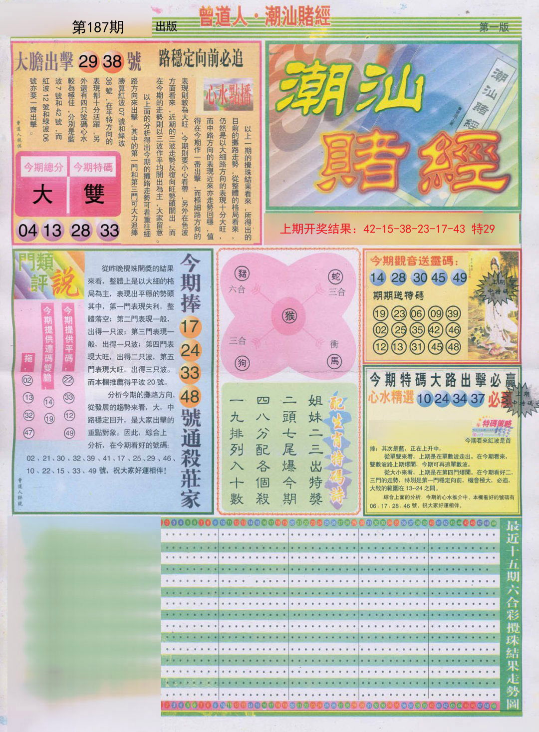 2024187期潮汕赌经A