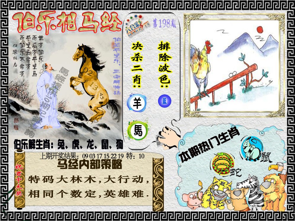 2024198期伯乐相马经