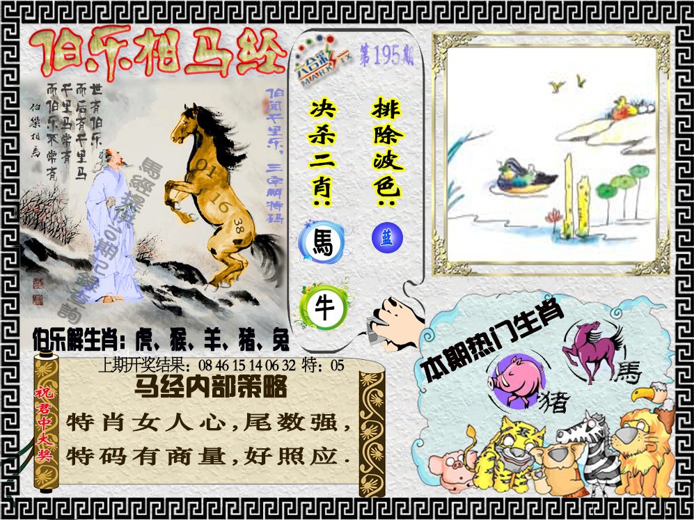 2024195期伯乐相马经