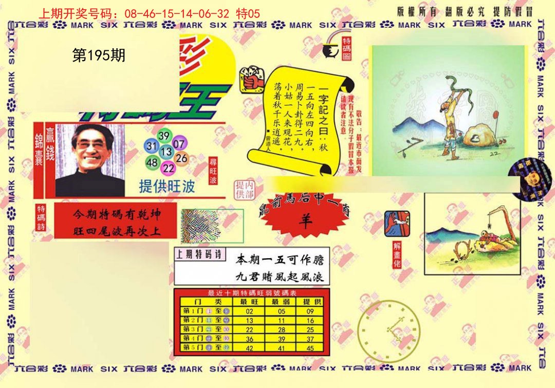 2024195期心水特码(信封)