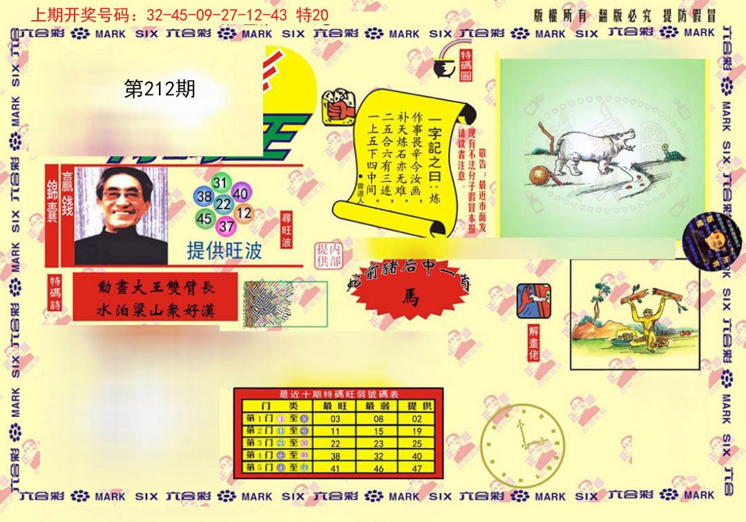 2024212期心水特码(信封)