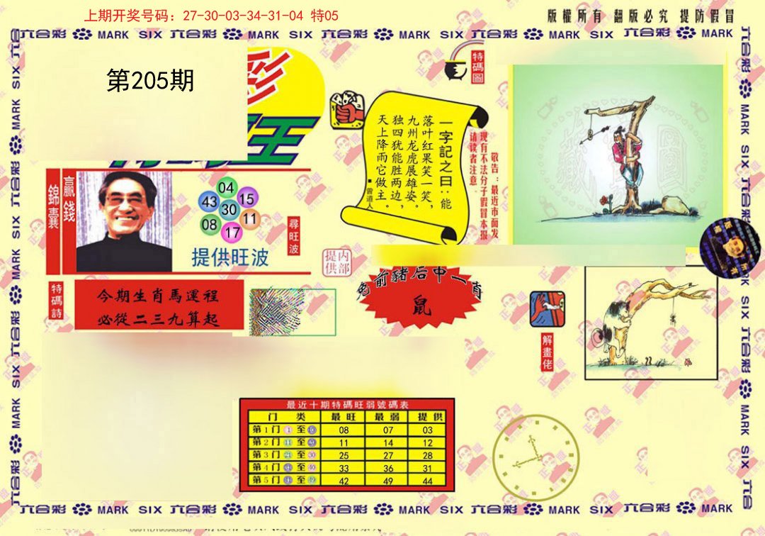 2024205期心水特码(信封)
