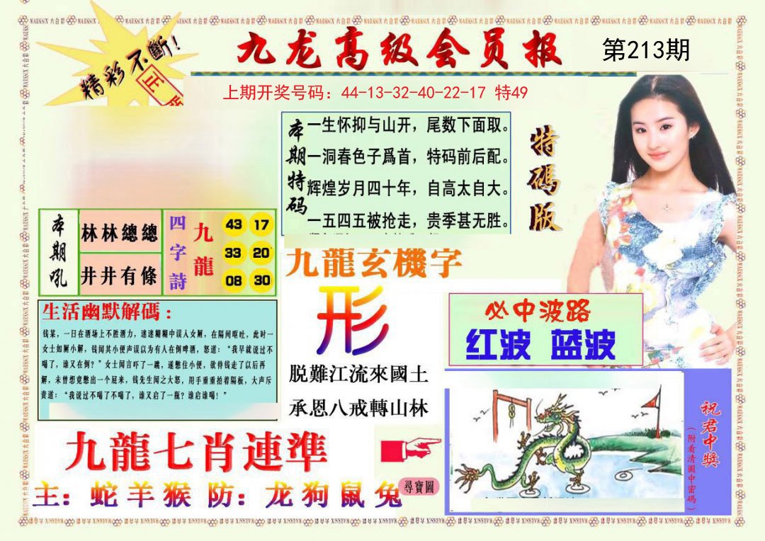 2024213期九龙高级会员报