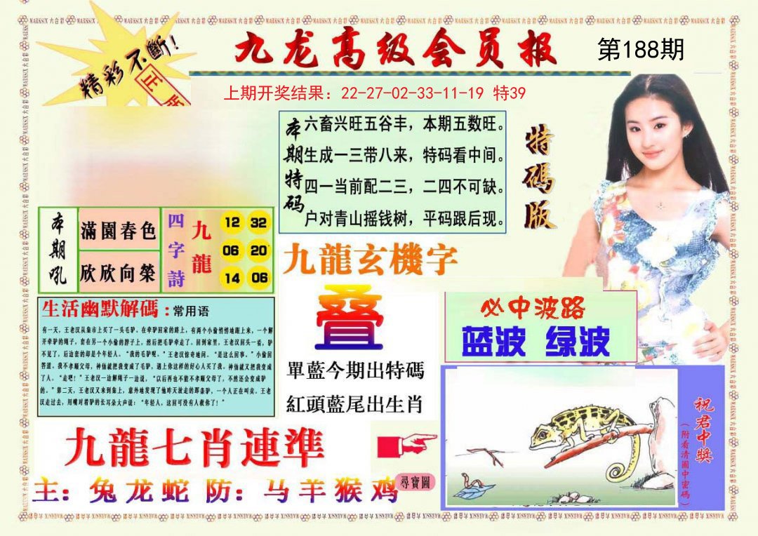 2024188期九龙高级会员报