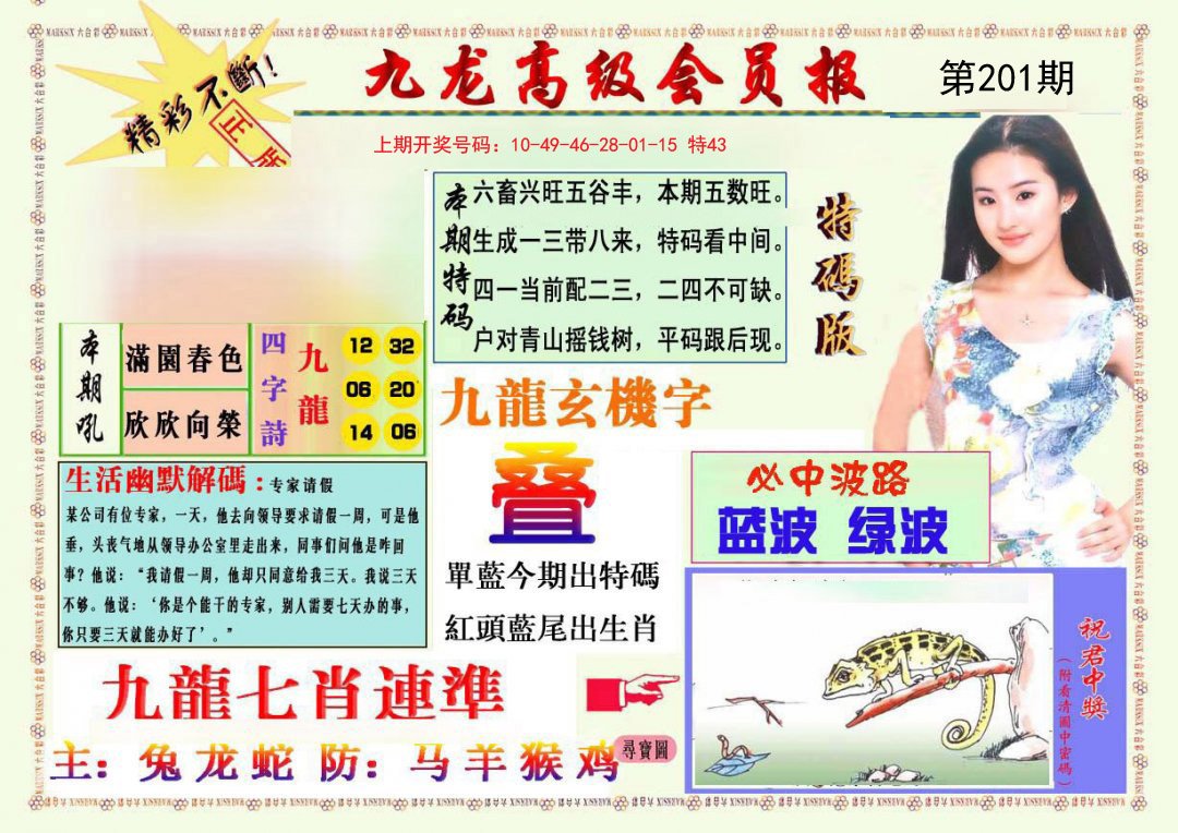 2024201期九龙高级会员报